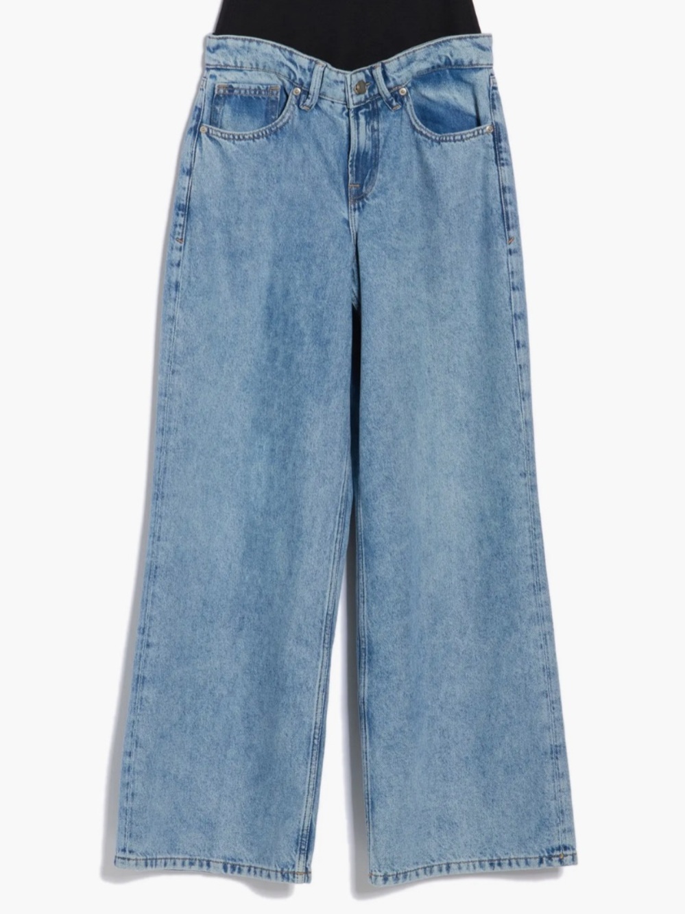 Good American Wide Leg Good Ease Solution Denim Jeans Size 15 - Picture 8 of 12